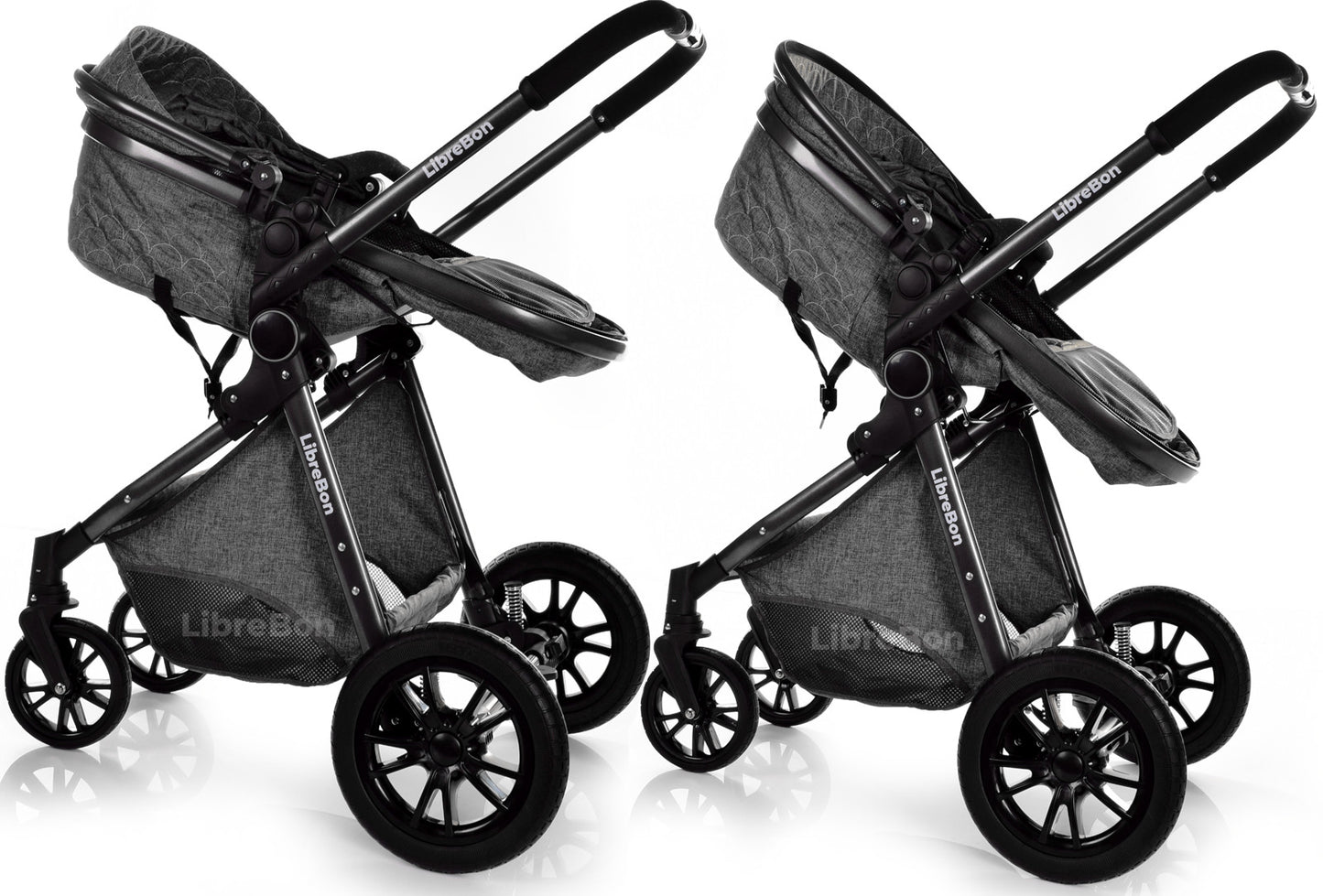 3 in 1 Pram Newborn Baby Buggy Set Travel System with Car Seat Folding Pushchair
