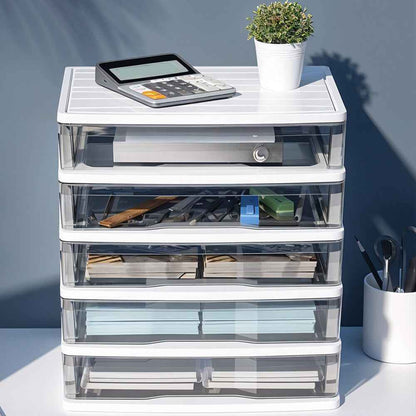 3/4/5 Small Plastic Drawer Storage Tower Organizer Box Office Desktop Tabletop