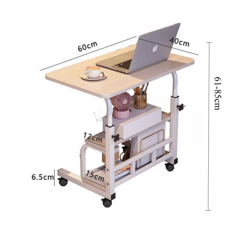 Notebook Computer Desk Height Adjustable Overbed Sofa Table Laptop Tray Small PC