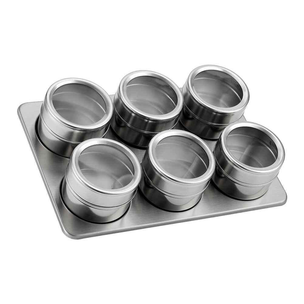 12x Magnetic Spice Jars BBQ Shaker Lids Seasoning Tins Container Stainless Steel