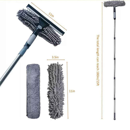 Telescopic Extendable Window Cleaner Equipment Glass Cleaning 4.5m Squeegee UK