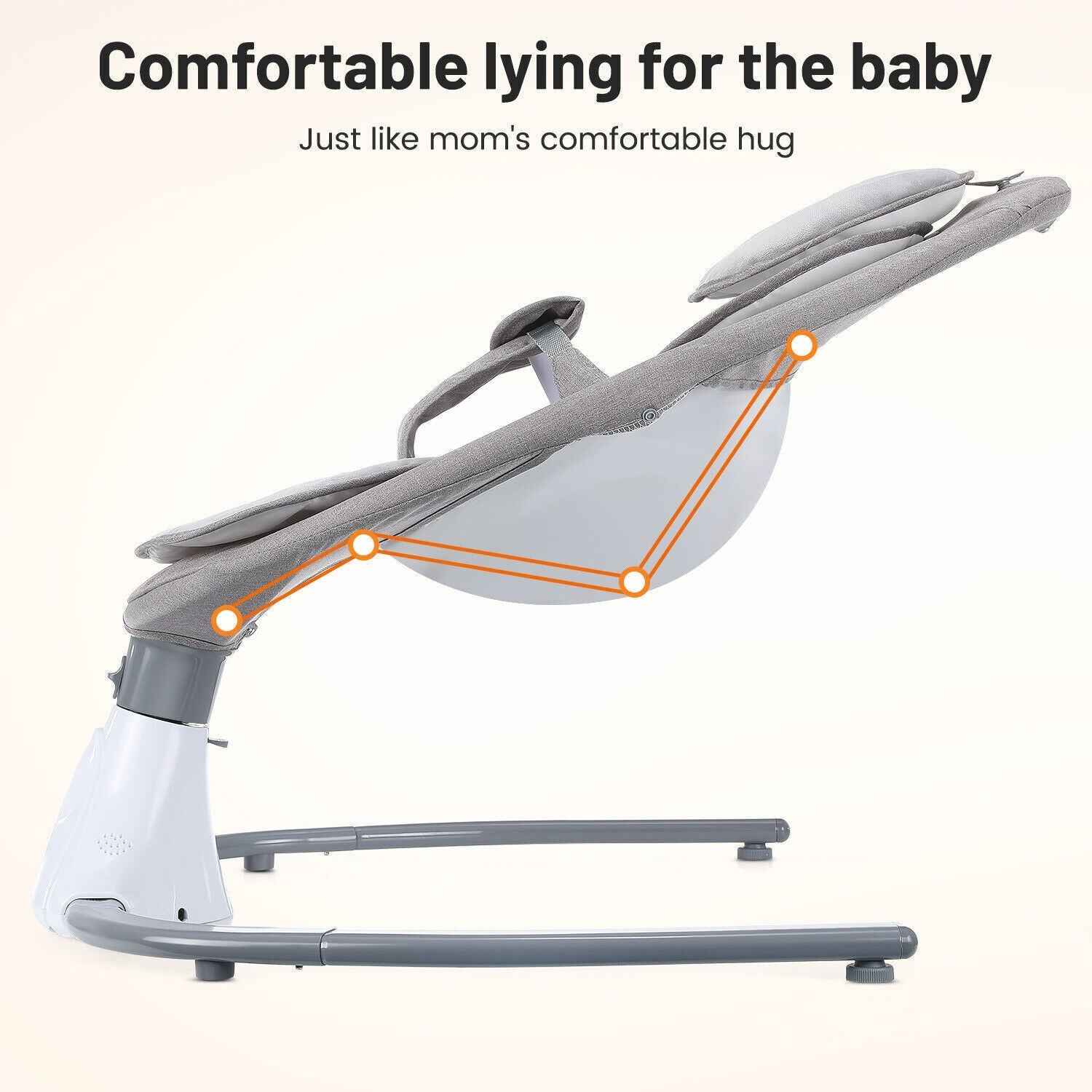 OYAJIA Bluetooth Electric Baby Swing Infant Cradle Bouncer Rocker Chair w/ Yaotu