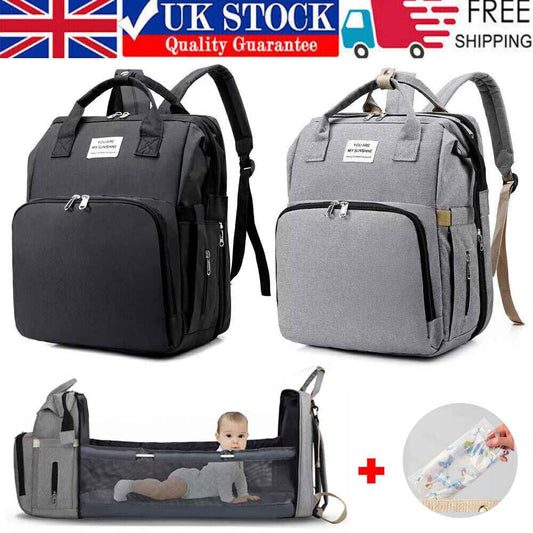 Baby Changing Bag Diaper Bag Large Nappy Backpack with Portable Changing Mat UK