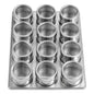 12x Magnetic Spice Jars BBQ Shaker Lids Seasoning Tins Container Stainless Steel