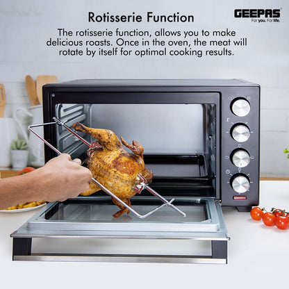 GEEPAS Mini Oven Toaster Grill Tabletop Compact Portable Baking Cooker Electric