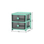 2/3/4Tier Mini Plastic Chest of Drawers Desktop Cabinet Storage Unit Home Office