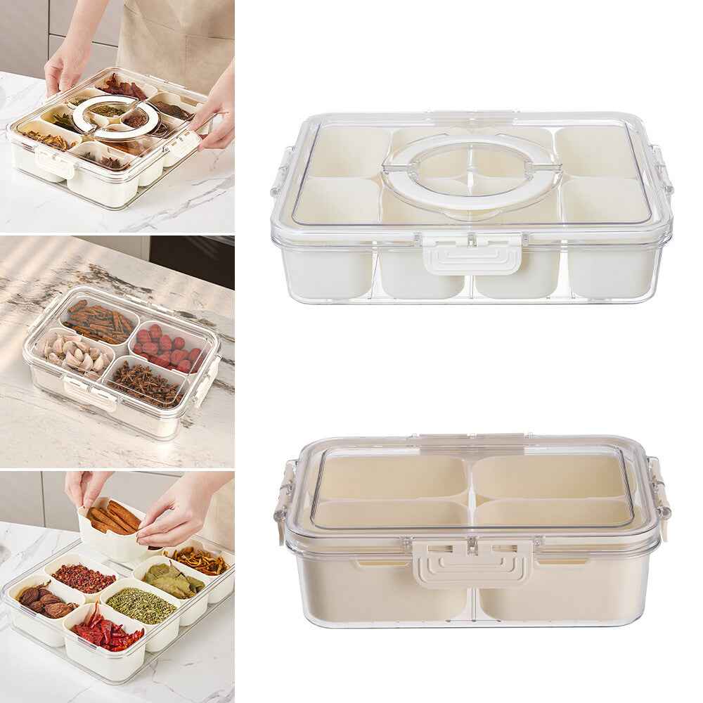 Fridge Box Holder Kitchen Cupboard Organiser Food Storage Dividers Container Lid