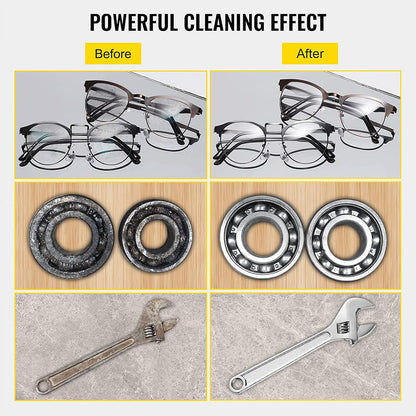 7L Ultrasonic Cleaner Timer Watch Jewellery Coins Cleaning Machine With Basket