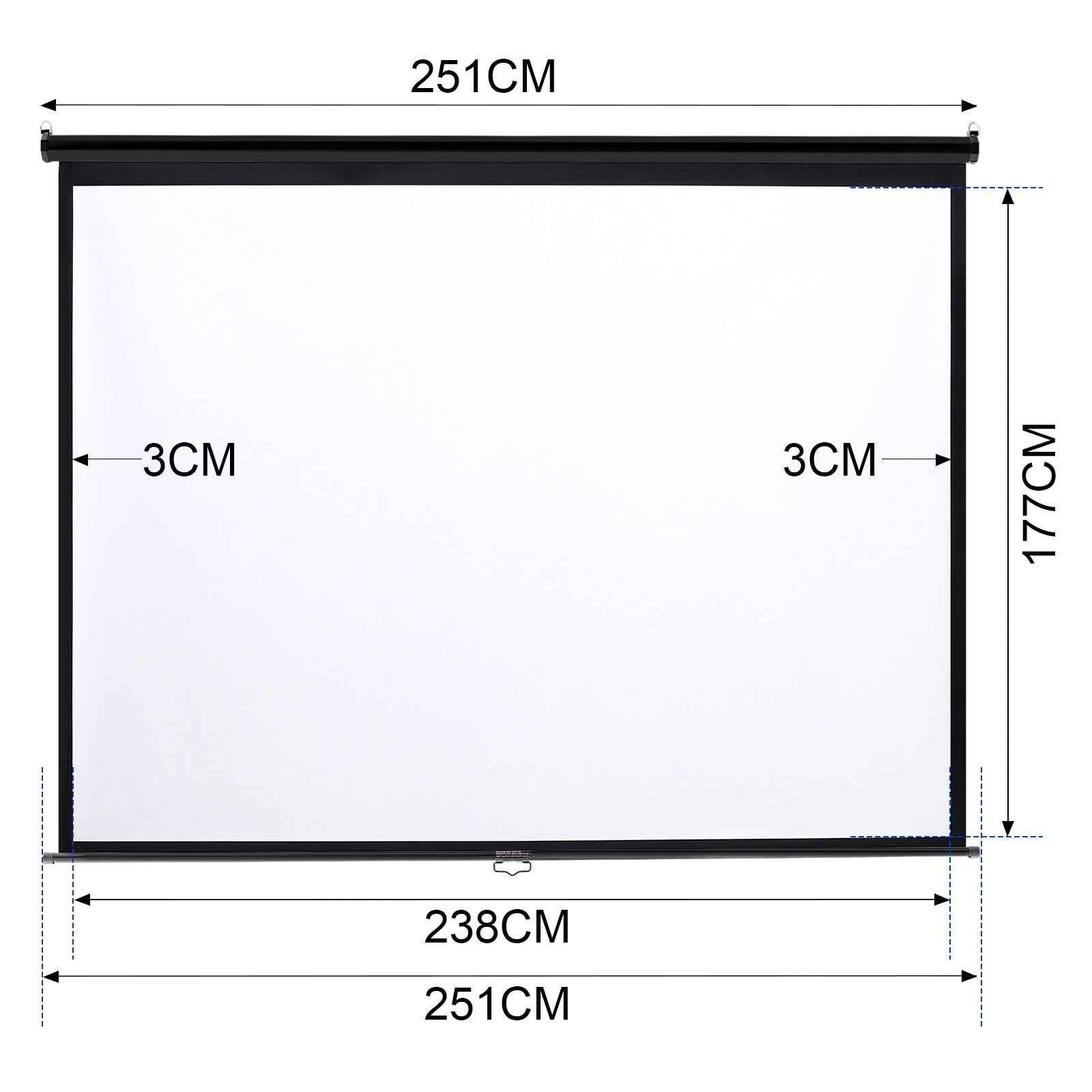 Electric Motorised Projector Screen 3D HD Home Theater Projection 16:9 4:3 Sizes