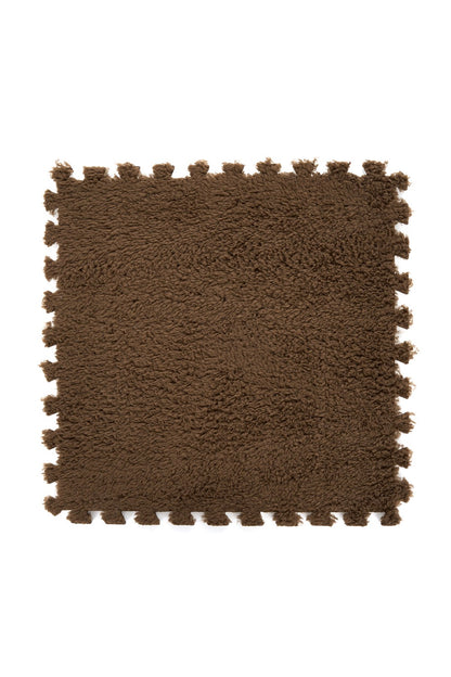 24pcs Interlocking Floor Mat Plush Foam Carpet Tiles Fluffy Square Area Carpets