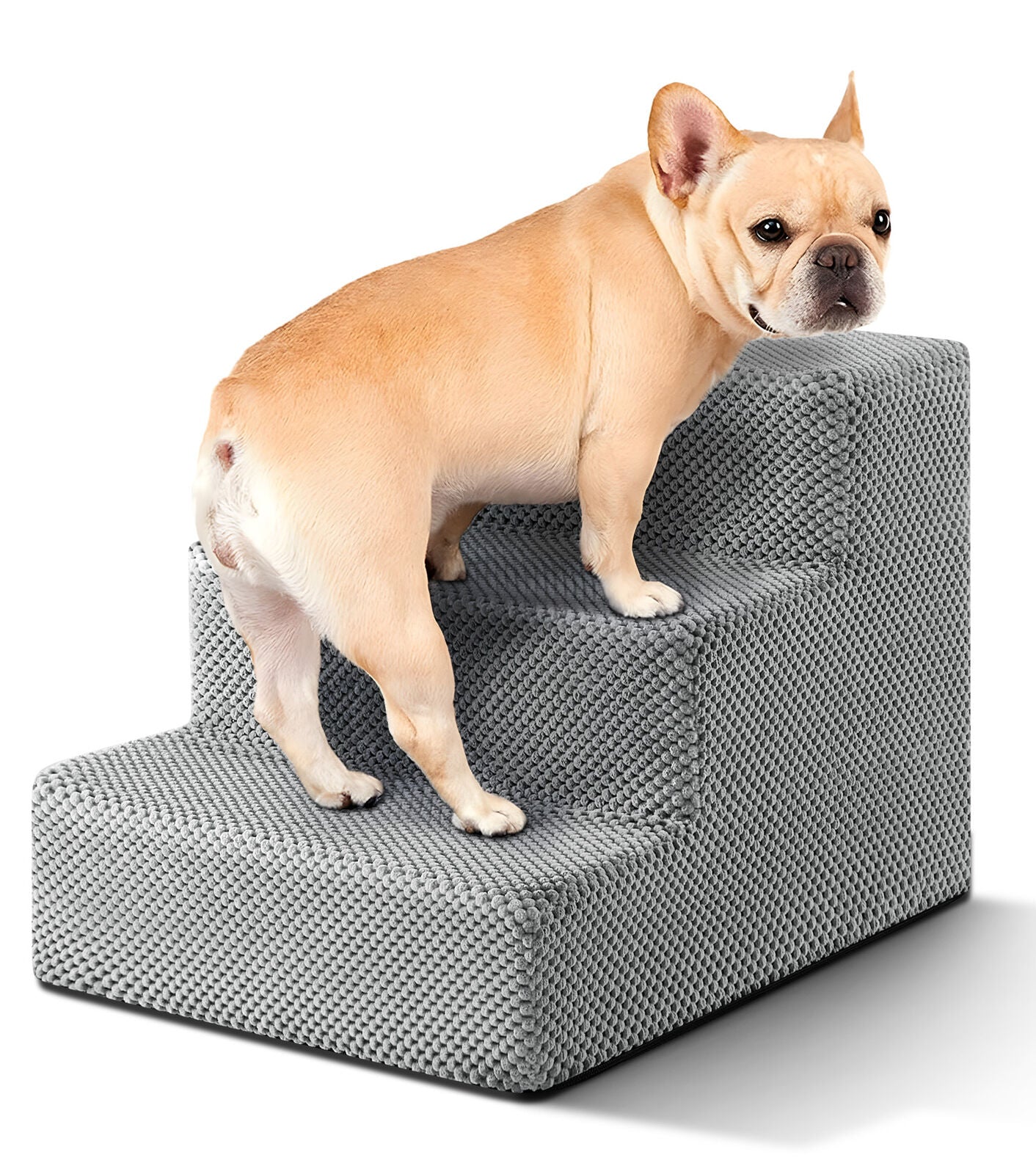 3/4/5 Steps Dog Stairs Pet For Bed Sofa Cats Ladder Ramp With Removable Cover UK