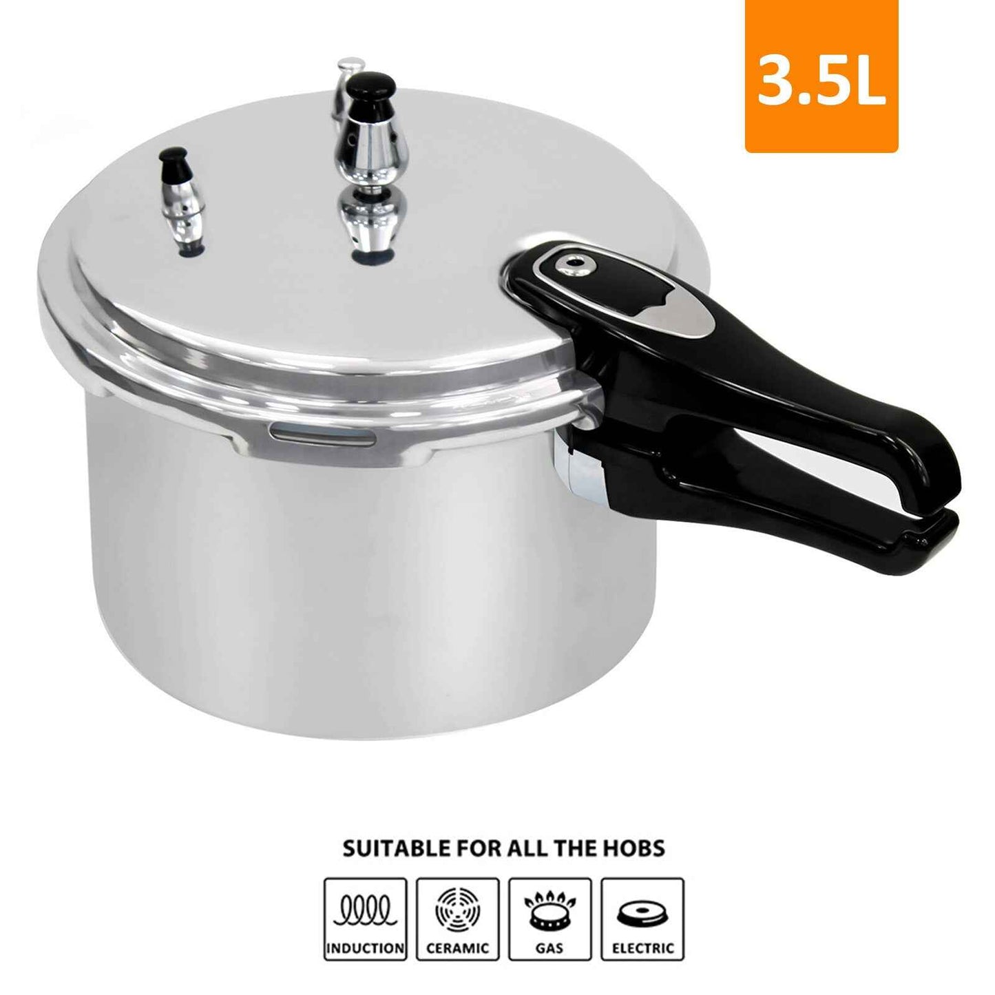 3.5/6/7.5 Litre Dual Handle aluminum Pressure Cooker Kitchen Catering Cookware