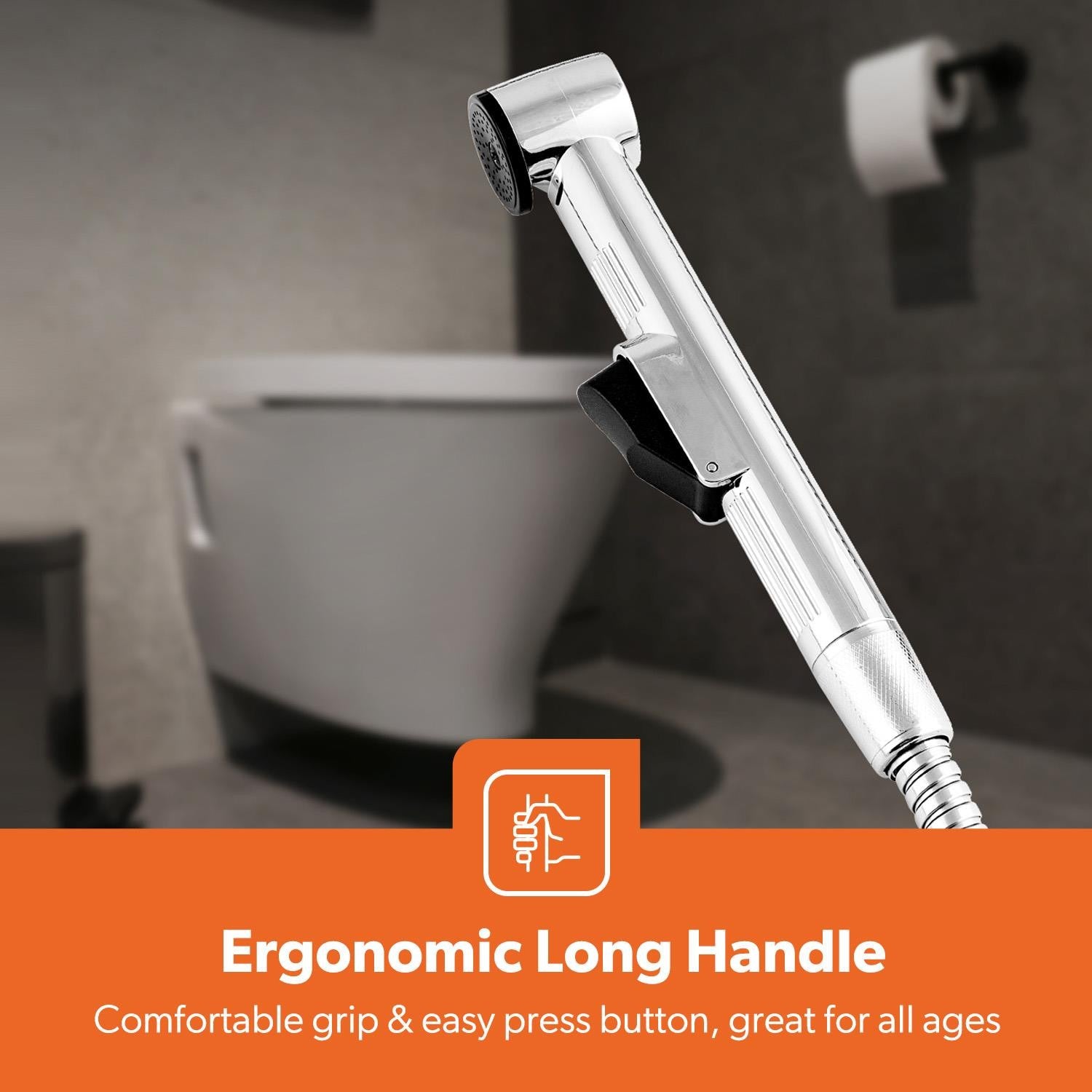 GEEPAS Hand Held Toilet Bidet Sprayer Bathroom Shower Bidet Tap Muslim Shattaf