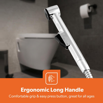 GEEPAS Hand Held Toilet Bidet Sprayer Bathroom Shower Bidet Tap Muslim Shattaf