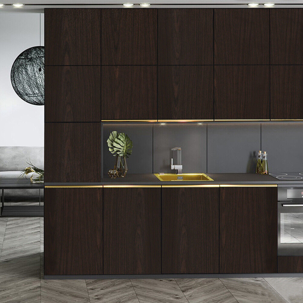 10M Wood Effect Self Adhesive Wallpaper Vinyl Film Roll Furniture Door Stickers