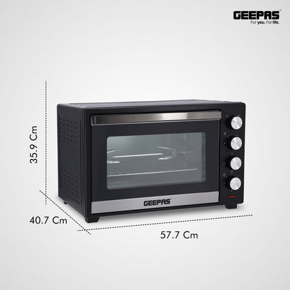 GEEPAS Mini Oven Toaster Grill Tabletop Compact Portable Baking Cooker Electric