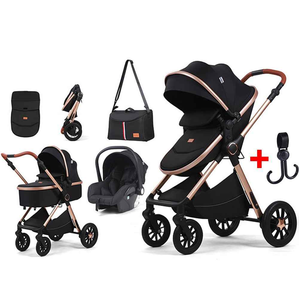 Newborn Baby Pram Pushchair Buggy Stroller 3in1 Travel System Car Seat Included