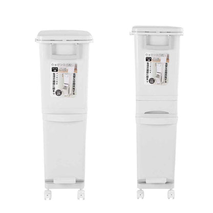 Large 3 Compartment Waste Recycling Bin Kitchen Rubbish Trash Can Pedal Dustbins