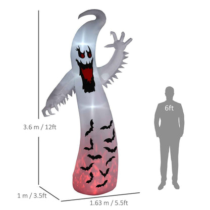 11.8FT Halloween Inflatable Spooky Ghost, Blow Up Outdoor Decoration for Garden