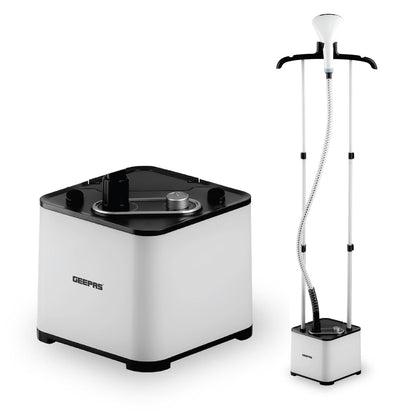 GEEPAS 2000W Upright Vertical Garment Clothes Steamer 1.3L Tank 11 Stem Setting
