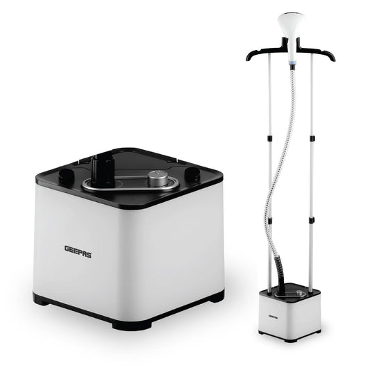 GEEPAS 2000W Upright Vertical Garment Clothes Steamer 1.3L Tank 11 Stem Setting