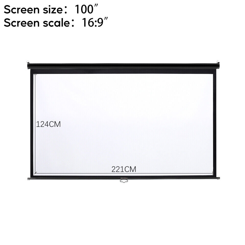 Electric Motorised Projector Screen 3D HD Home Theater Projection 16:9 4:3 Sizes
