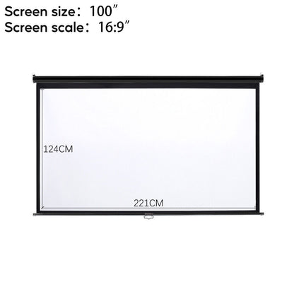 Electric Motorised Projector Screen 3D HD Home Theater Projection 16:9 4:3 Sizes