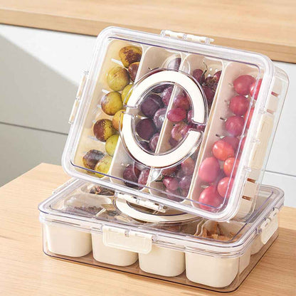 Fridge Box Holder Kitchen Cupboard Organiser Food Storage Dividers Container Lid