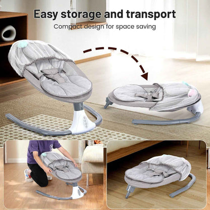 OYAJIA Bluetooth Electric Baby Swing Infant Cradle Bouncer Rocker Chair w/ Yaotu