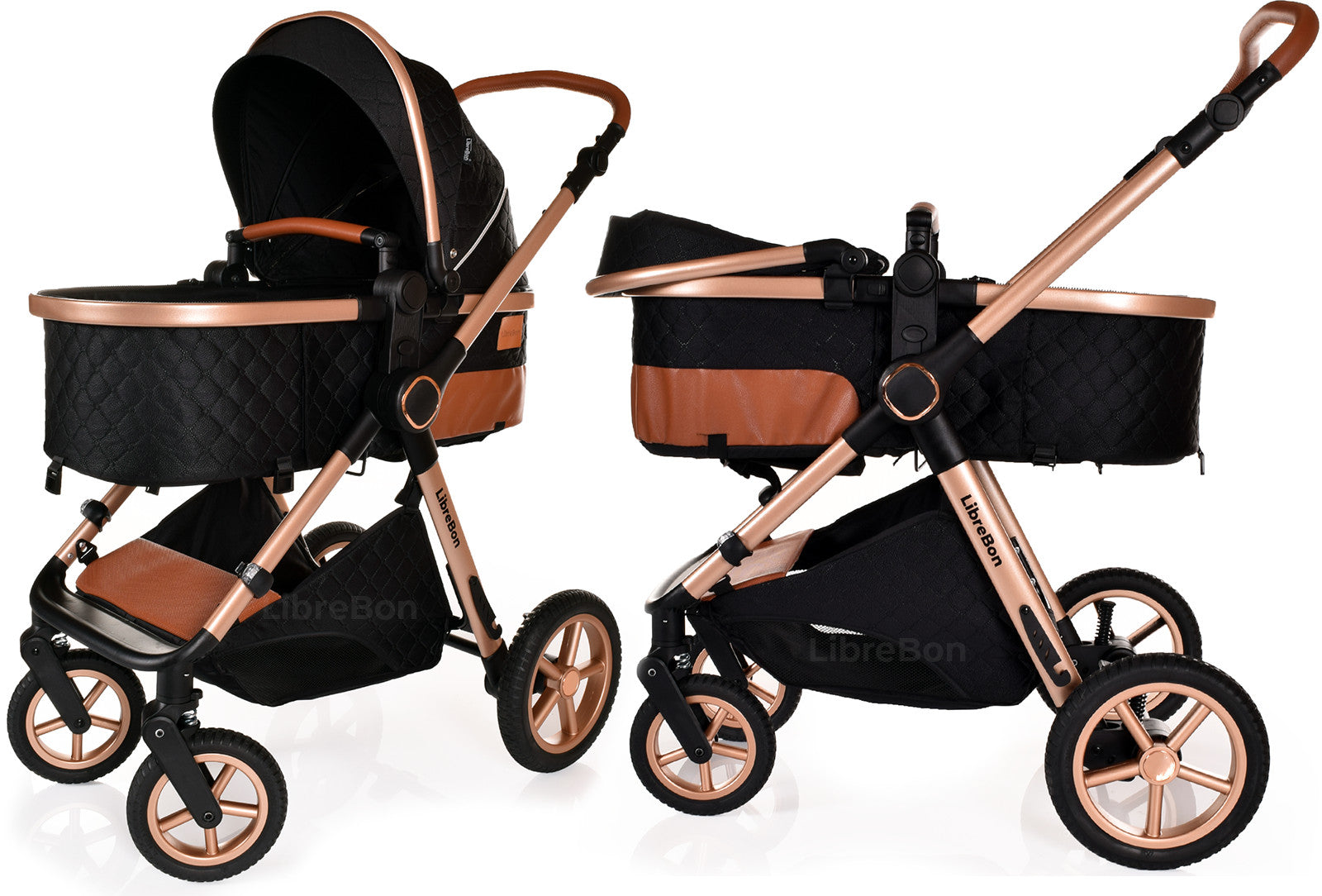 3 in 1 Pram Newborn Baby Buggy Set Travel System with Car Seat Folding Pushchair
