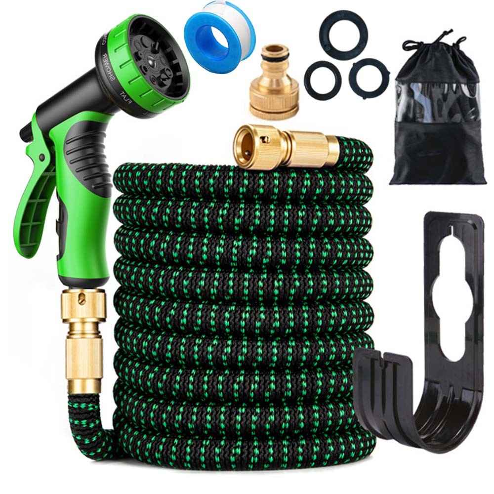 200FT Heavy Duty Expandable Garden Hose Flexible Hose Pipe 10 Modes Spray Gun UK