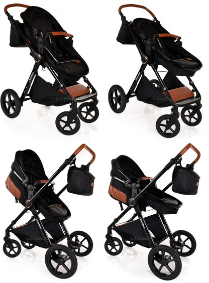 3 in 1 Pram Newborn Baby Buggy Set Travel System with Car Seat Folding Pushchair