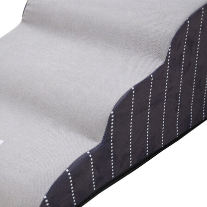 3/4/5 Steps Dog Stairs Pet For Bed Sofa Cats Ladder Ramp With Removable Cover UK