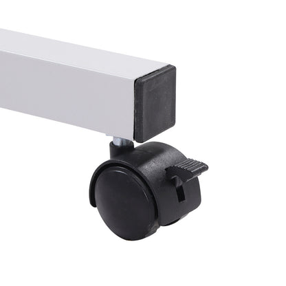 Mobile Adjustable Dining Laptop Tray Over Bed Side Table Desk Sofa Bed on Wheels