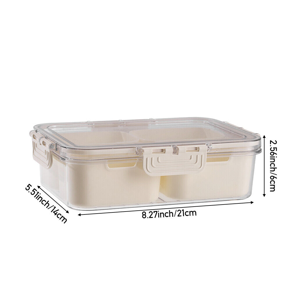Fridge Box Holder Kitchen Cupboard Organiser Food Storage Dividers Container Lid