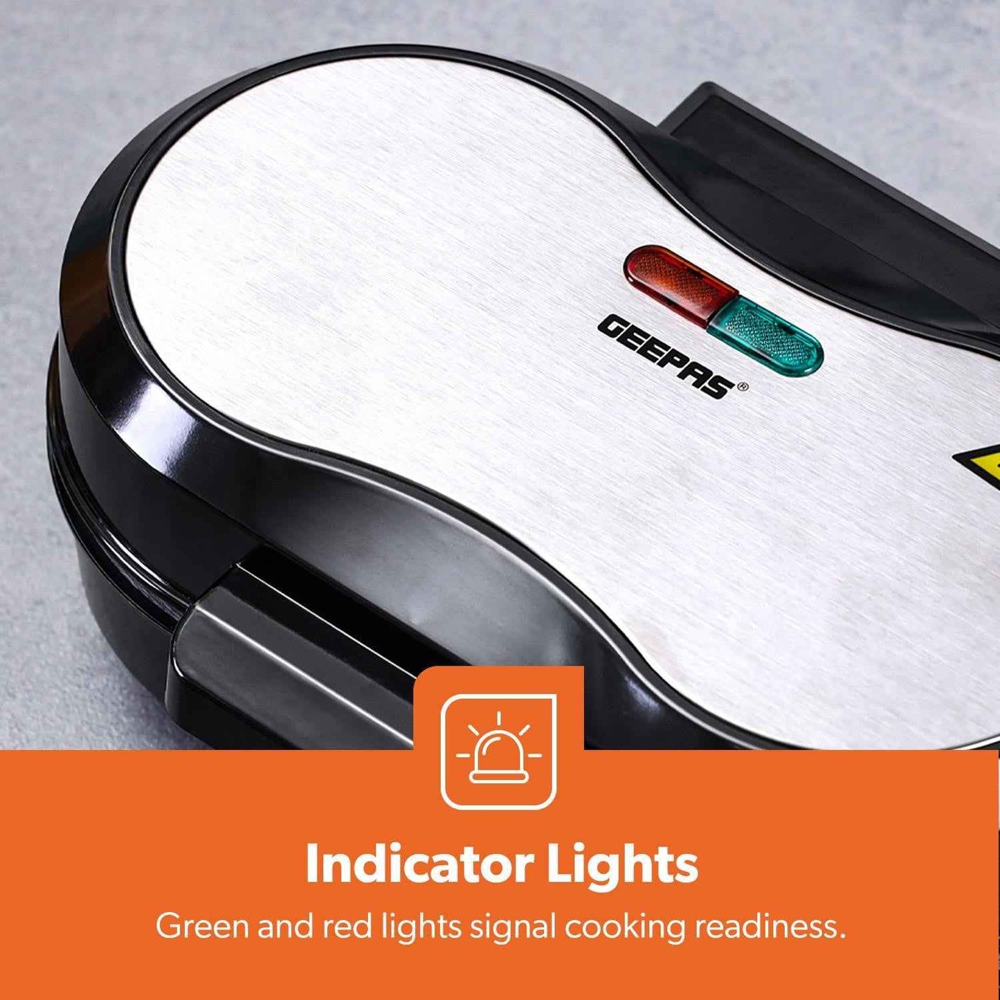 GEEPAS Dual Omelette Maker Non-Stick Deep Fill Cooking Plates Double Egg Cooker