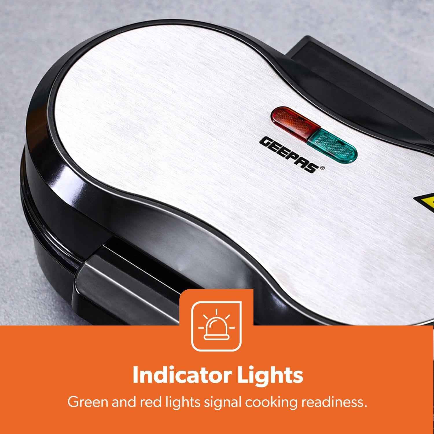 GEEPAS Dual Omelette Maker Non-Stick Deep Fill Cooking Plates Double Egg Cooker