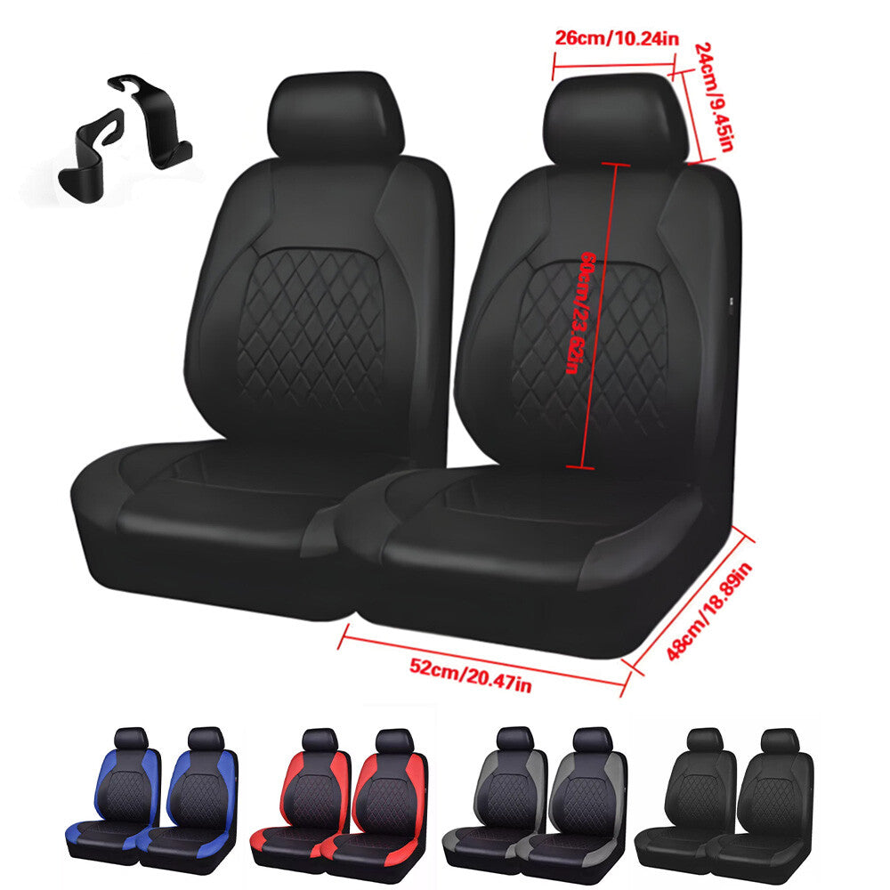 4PCS FULL SET FRONT REAR FABRIC CAR SEAT COVERS PROTECTORS UNIVERSAL WASHABLE UK