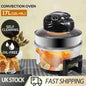 17L Halogen Air Fryer Rotary Convection Oven Multi Cooker Low Fat Health Black O