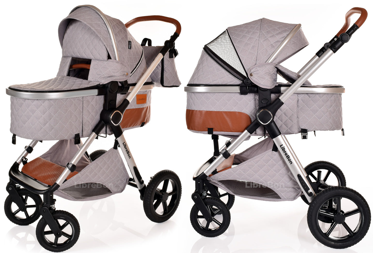 3 in 1 Pram Newborn Baby Buggy Set Travel System with Car Seat Folding Pushchair