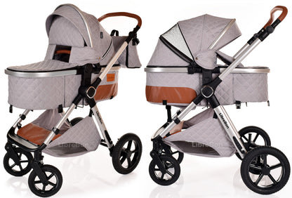 3 in 1 Pram Newborn Baby Buggy Set Travel System with Car Seat Folding Pushchair