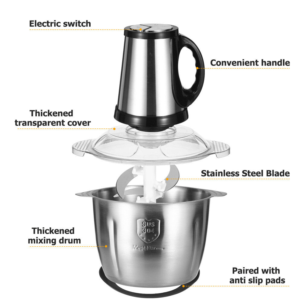 2/3/5L Electric Meat Grinder Mincer Mixer Blender Food Chopper Processor Blender