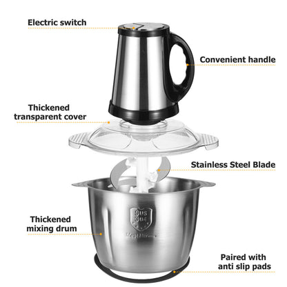 2/3/5L Electric Meat Grinder Mincer Mixer Blender Food Chopper Processor Blender