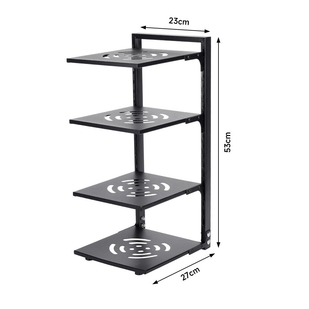 2-7Tier Black Pan Stand Saucepan Pot Rack Kitchen Storage Organiser Shelf Holder