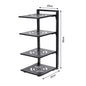 2-7Tier Black Pan Stand Saucepan Pot Rack Kitchen Storage Organiser Shelf Holder