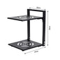 2-7Tier Black Pan Stand Saucepan Pot Rack Kitchen Storage Organiser Shelf Holder
