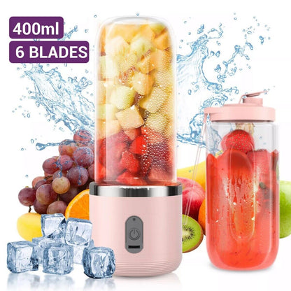 Electric Juice Maker Portable Blender Smoothie Mini Juicer Fruit Machine 400ml