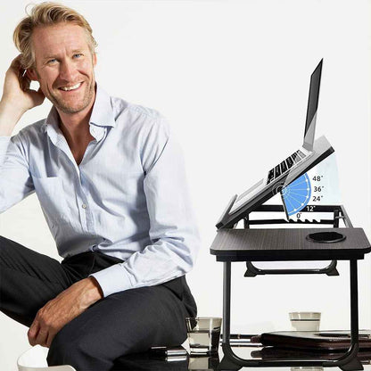 Folding Laptop Table Stand Bed Tray Sofa Lap Portable Computer Desk Breakfast