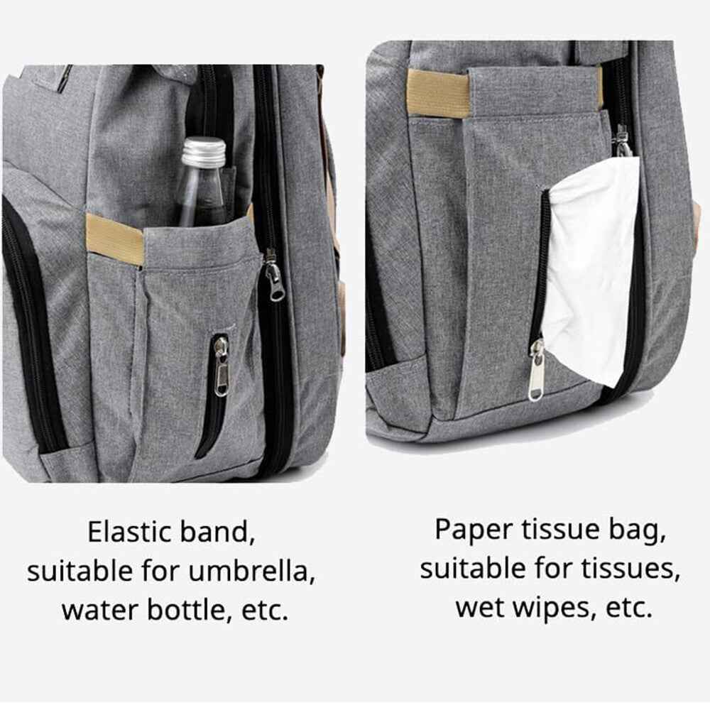 Baby Changing Bag Diaper Bag Large Nappy Backpack with Portable Changing Mat UK