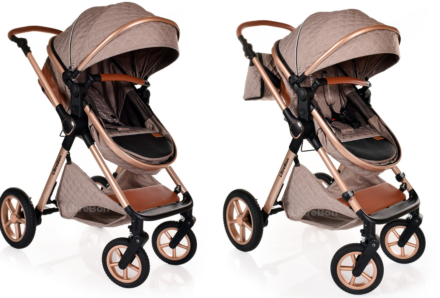 3 in 1 Pram Newborn Baby Buggy Set Travel System with Car Seat Folding Pushchair